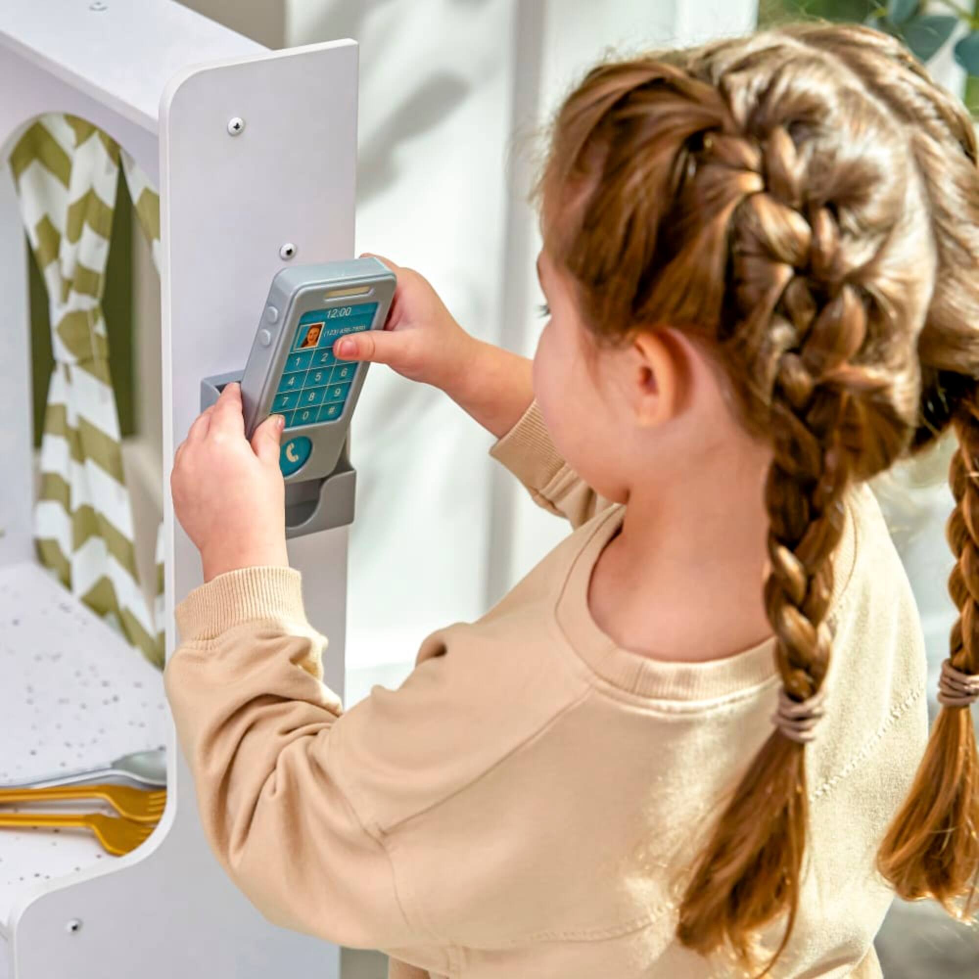 KidKraft White Ultimate Corner Play Kitchen Set with Lights & Sounds